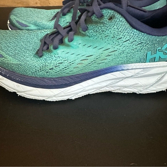 Hoka One One Clifton 8 Men Size 9D Blue Turquoise Athletic Running Shoes Sneaker - Picture 3 of 13